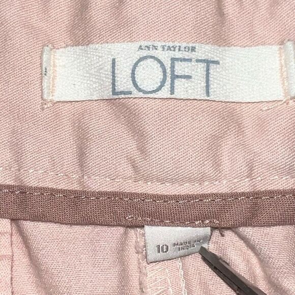 Loft 4" Chino Shorts Women’s 10 Pink Cotton Mid Rise Flat Front Slant Pocket - Picture 5 of 6